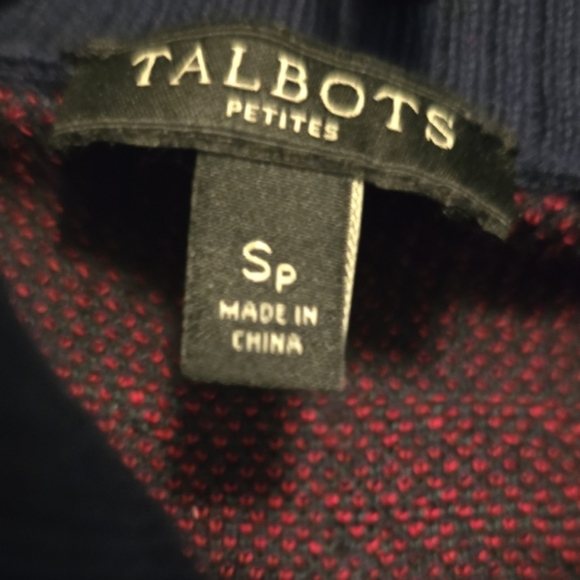 Talbots Plaid Split-Cowlneck Sweater Size: SP - Picture 7 of 7